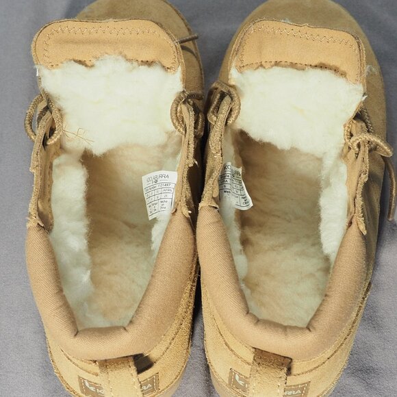 Koolaburra Uggs Ankle Boots Advay 8 Chestnut Brown Suede Mini Booties Comfort - Picture 9 of 13